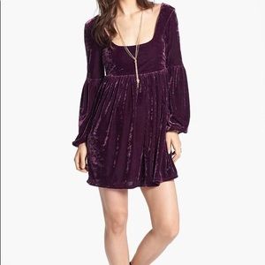 Free People purple velvet dress
